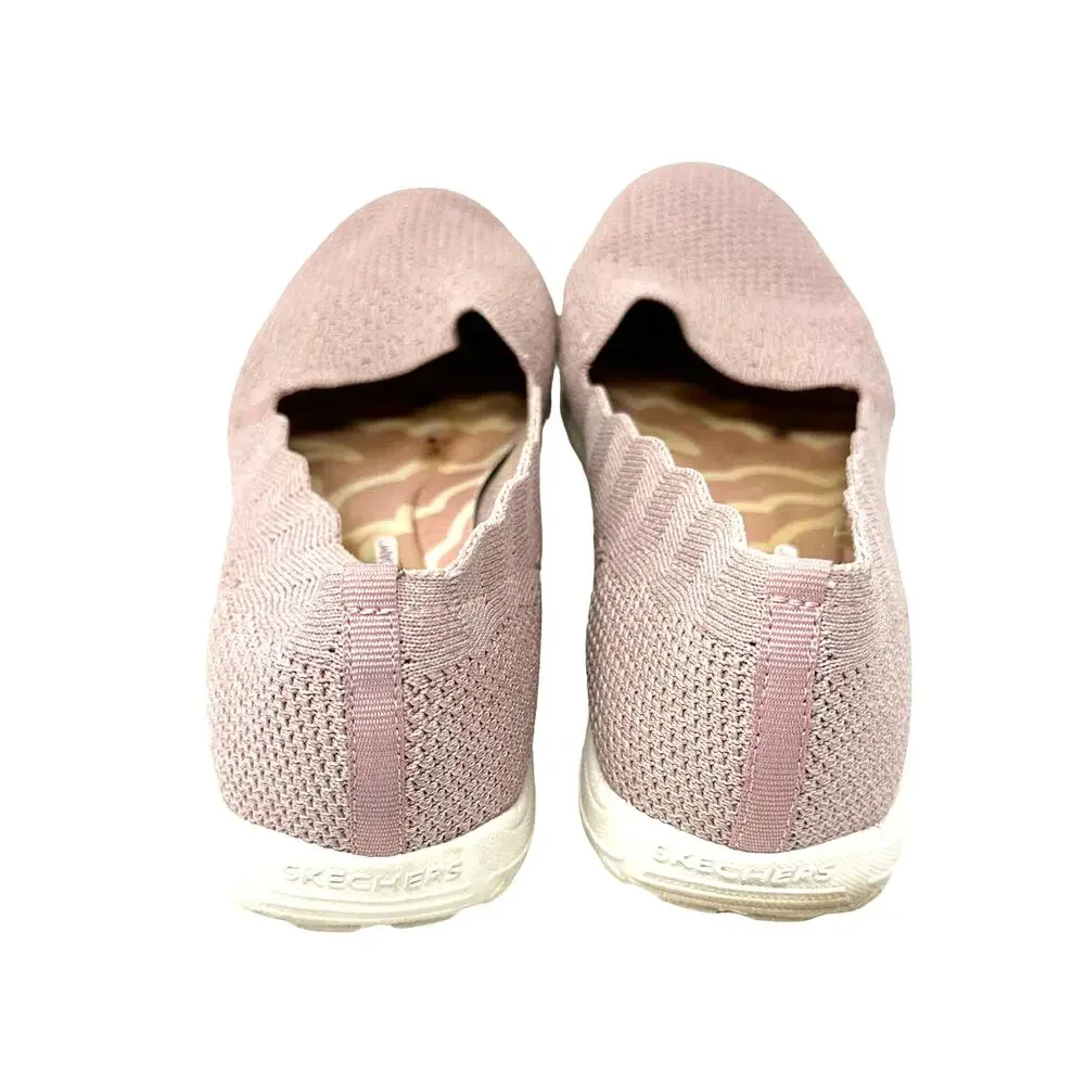 Skechers Size 9 Flats Pink Relaxed Fit Comfort Memory Foam Air Cooled Slip On‎